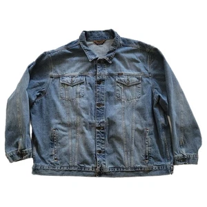 Polo Ralph Lauren Jean Jacket 4X 4XL  Men's Button Up Faded Blue Denim Trucker - Picture 1 of 11