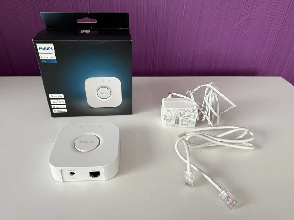 Philips Hue Bridge 2.1 inkl. Netzteil und LAN-Kabel OVP - Bild 1 von 1