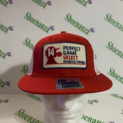 Gorra Perfect Game Select Baseball Festival 14 Snapback Trucker roja blanca OSFM Foto 1 de 4