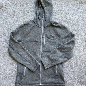 The North Face Gray Lined Sweater Hoodie Fleece Jacket Men’s Size Medium Outdoor - Picture 1 of 10