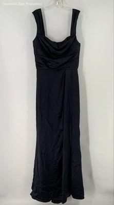Amsale Black Sleeveless Wide Strap Bridesmaid Fit And Flare Womens Dress Size 10 - Image 1 of 3