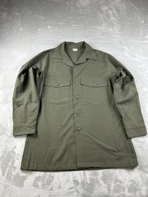 Vintage OG 507 Utility Shirt Mens Medium Olive Green Button Up Military 70s 80s - Image 1 of 4