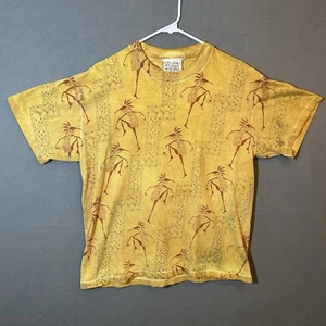 T-shirt vintage anni 90 arte stampa nativa AOP T-shirt adulto Lg giallo arborinale - Foto 1 di 18