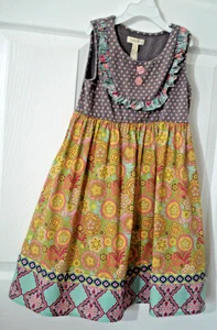Matilda Jane Girls Polka Dot Floral Print Dress Size 8 - Picture 1 of 9