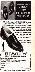 Elevators Height Increasing Shoes Brockton MA 2 Inches Vintage Print Ad 1969 - Picture 1 of 4