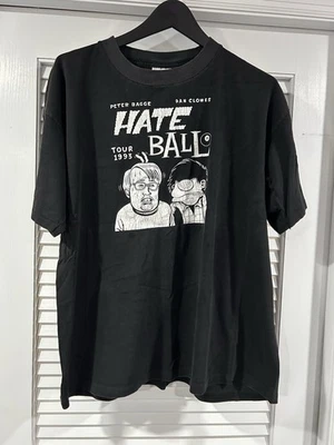 Camiseta De Colección Daniel Clowes / Peter Bagge Hate Ball Tour 1993 - Camiseta - XL EE. UU. Foto 1 de 4