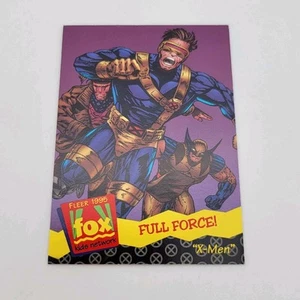 1995 Marvel Fox Kids Fleer Card #106 Full Force X-Men Cyclops Wolverine Gambit - Picture 1 of 8