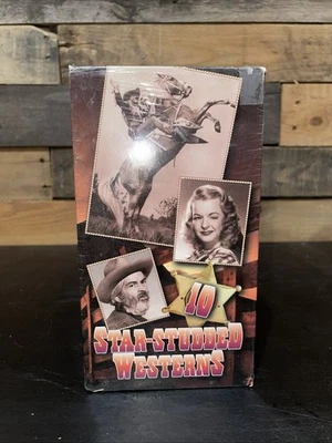 10 Star-Studded Westerns VHS Set – Questar Video, Sealed, Classic Cowboy Films - Image 1 of 2