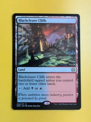 Blackcleave cliffs. ONE Rare land  MTG Card. - Image 1 of 3