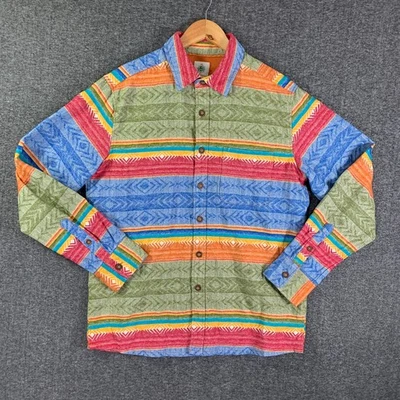 Territory Ahead Santa Fe Blanket Shirt Men Medium Flannel Southwestern Aztec - Image 1 of 4