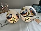 Valerie Parr Hill Hand Painted Illuminated Frosted Glass Sphere Set Of Two