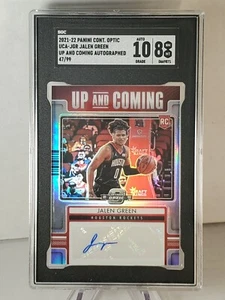Jalen Green Up and Coming AUTO RC Refractor /99 2021-22 Contenders Optic SGC 8 - Picture 1 of 3