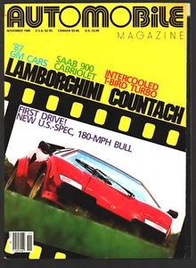 Automobile Magazine November 1986 Lamborghini Countach - Picture 1 of 2