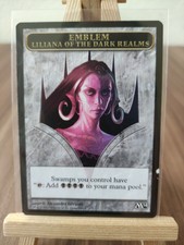 Emblem Liliana of the dark realms MTG (Magic the Gathering)  Token Trading Card