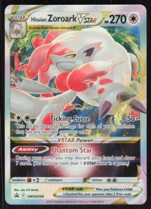 Pokemon TCG SWSH: Sword & Shield Promo Cards #SWSH298 Hisuian Zoroark VSTAR NM - Picture 1 of 2