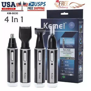 4 In 1 Electric Razor Shaver Men Waterproof Cordless Rechargeable Beard Blue US - Picture 1 of 12