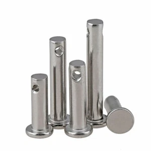 Stainless Steel Solid Clevis Pins Link Hinge Pin Sailing Farming 3/4/5/6/8/10mm - Picture 1 of 7