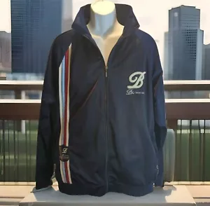 Bklyn Xpress Jacket Coat Size XL Mens Blue White Red Logo Track Vintage Y2K - Picture 1 of 5