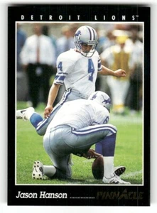 1993 Pinnacle Football Karte #322 Jason Hanson Detroit Löwen - Bild 1 von 2