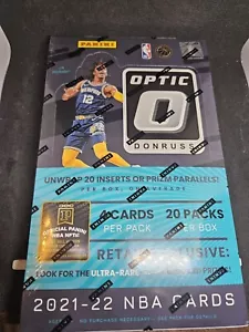 Panini Donruss Optic 2021-22 NBA Basketball Retail Box -Sigillato in fabbrica- 20 Prizm - Foto 1 di 5