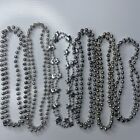 J Lot Bulk Retro Necklaces Metallic Party Beads New Orleans Mardi Gras Silver