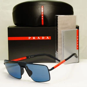 Prada blaue quadratische Sonnenbrille Herren quadratisch rot Designer SPS 52X PS52XS 06S-07L - Bild 1 von 12