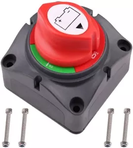 12V Battery Disconnect Rotary Switch Cut On/Off Set for Car SUV RV Marine Boat - Foto 1 di 9