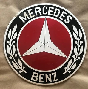 Mercedes-Benz Mercedes advertising original enamel sign 1950's-1960's A - Picture 1 of 4