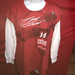 Vintage NASCAR Tony Stewart #14 T-Shirt Womens Sz S Chase Authentics Long Sleeve - Picture 1 of 8