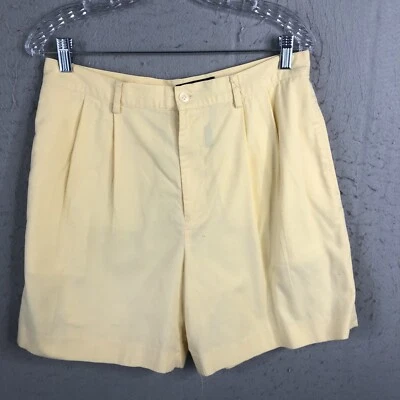 Pantalones cortos de golf Ralph Lauren para mujer 10 amarillo pálido 100 % algodón vintage preppy Foto 1 de 4