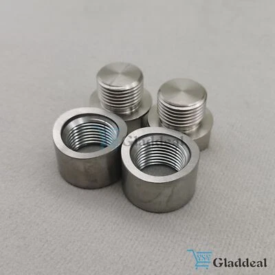 2 Sets O2 OXYGEN SENSOR M18 X 1.5 BUNG & PLUG WIDEBAND WELD ON / IN NUT CAP KIT - Image 1 of 4