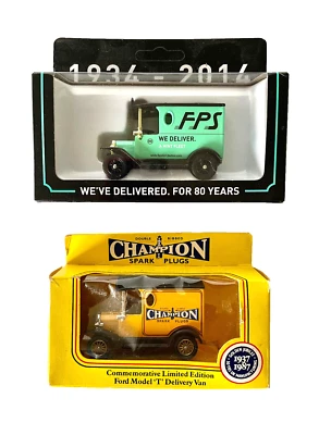 Corgi/Lledo Model 'T' delivery vans  2x ltd.ed. FPS &Champion Spark Plugs boxed - Image 1 of 4