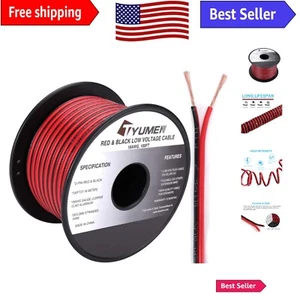 Professional-Grade 100ft Red Black LED Extension Wire for Various Applications - Picture 1 of 9