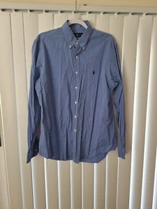 Herrenhemd Large Ralph Lauren Blau Knopfleiste Langarm Business - Bild 1 von 3