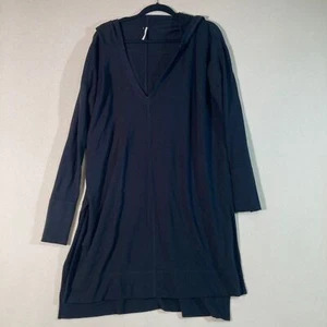 Vestido con Capucha Free People Grande Talla Pequeña Negro Profundo V Informal Cómodo Moda - Imagen 1 de 10