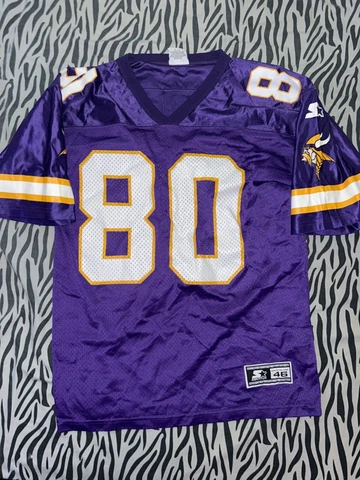 Vintage 90S Minnesota Vikings Cris Carter Jersey Starter Size 46 Cover