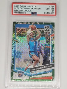 2023-24 Donruss Optic Shai Gilgeous-Alexander Dragon Choice #104 PSA 10 ¡Pop 2!! - Imagen 1 de 10