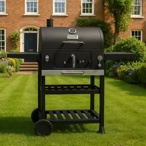 Outdoor XXL Smoker Grill Holzkohle Tragbar BBQ Grill Haus Garten - Bild 1 von 6