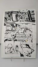 Ron Garney and Dan Green Original Art - JLA 107 Pg 18 (2004 DC) - 11.5 x 17