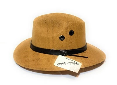 MEN'S PANAMA STYLE SUMMER HAT LIGHT WEIGH BEACH STYLE HAT CINNAMON COLOR - Image 1 of 3