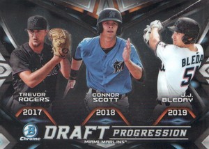 2019 Bowman Chrome Draft Progress DPRMIA Connor Scott J.J. Bleday Trevor Rogers