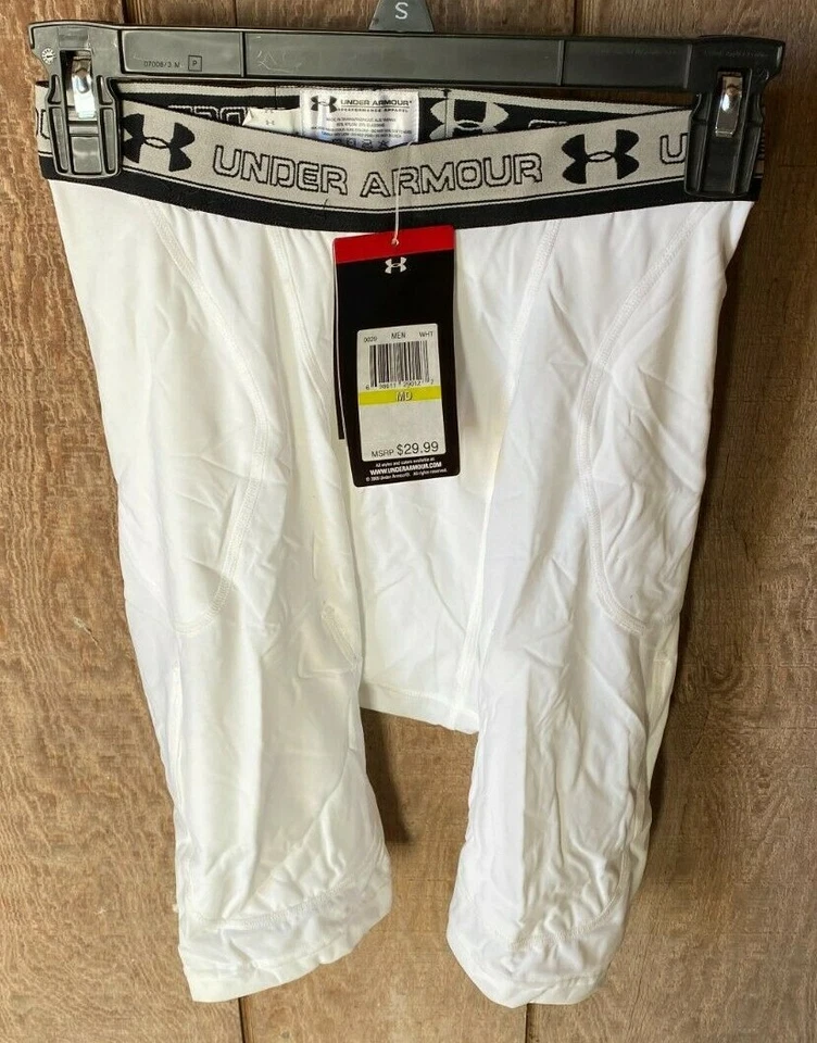 Pantalones Cortos de Compresión Under Armour 5 Bolsillos Sin Almohadillas Adulto NUEVO Blanco Foto 1 de 2