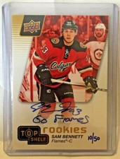 Sam Bennett 2016 Upper Deck The National Top Shelf RC Autograph Auto #'d 10/50