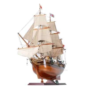 HMS Bounty New Tall Ship Model | Handcrafted Wooden Ship W/ Lifeboats & Anchors - Picture 1 of 20