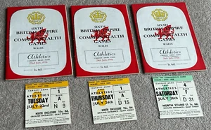 3 Programme + Tickets von den Commonwealth Games Leichtathletik 1958 & Abschluss Cer' - Bild 1 von 8