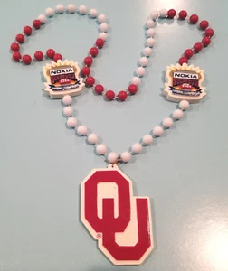 LSU Tigers vs.Oklahoma Sooners 2004 Sugar Bowl National Champs Bead Necklace - Picture 1 of 2