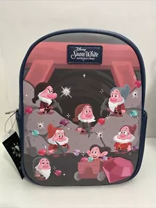 NEU Disney Schneewittchen und die sieben Zwerge Bergbau beleuchtet Mini Rucksack - Bild 1 von 8