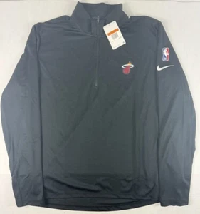 Nike Miami Heat Authentic NBA Black Long Sleeve Shirt Mens Size XXL DA8326-010 - Foto 1 di 5