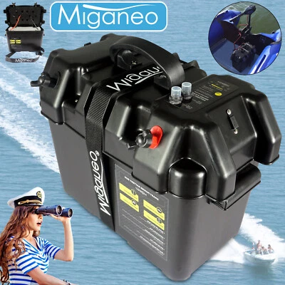 Miganeo® Batteriebox für Elektromotor Bootsmotor Aussenbordmotor Aussenborder - Bild 1 von 4