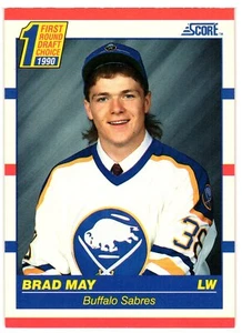 1990-91 Score Canadian #427 Brad May Buffalo Sabres Rookie - Picture 1 of 2